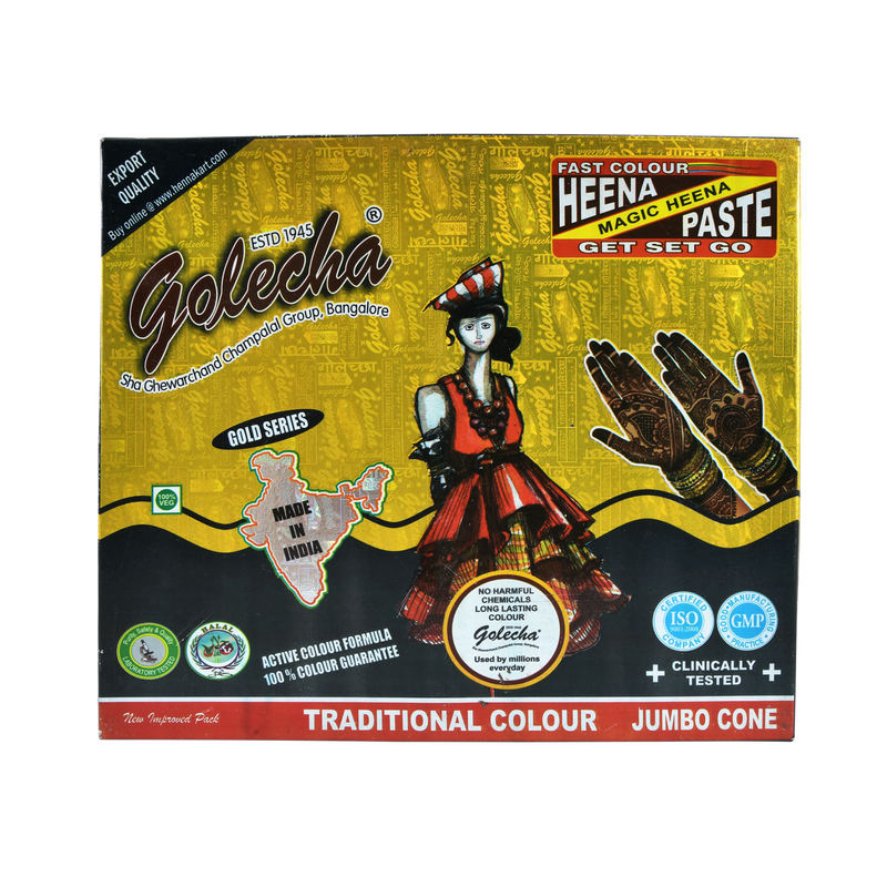 GOLECHA JUMBO BLACK HENNA CONES