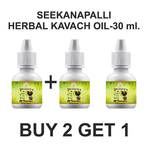 Seekanapalli Organics Herbal Kavach Oil-30ml Buy 4 Herbal Kavach Oil Get 2 Free