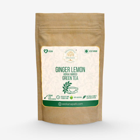 Seekanapalli Organics Ginger Lemon Adrak Nimboo Green Tea (50 gram)