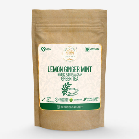 Seekanapalli Organics Lemon Ginger Mint Nimboo Adrak Pudina Green Tea (1000 gram)