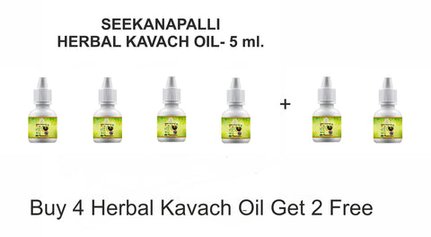 Seekanapalli Organics Herbal Kavach Oil-5ml for Immunity Booster (Buy 4 Herbal Kavach Oil Get 2 Free)